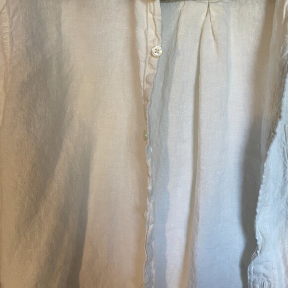 L Land's End White Long Sleeve Button Down - Picture 3 of 6